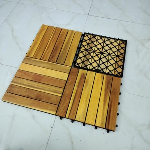 Envío Gratuito, Baldosas de Madera de Acacia de 12 x 12 Pulgadas, Encajables, para Pisos Interiores, Estilo Europeo, para Patio, Jardín y Terraza - Product Image 4