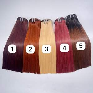 Extensions de cheveux humains Remy vietnamiens de qualité supérieure, tissées à la machine, lisses comme des baguettes, double épaisseur - Product Image 6