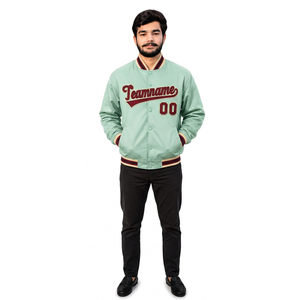 Fast Delivery custom baseball varsity <b>jacket</b> <b>fleece</b> <b>lining</b> <b>with</b> name embroidery oversized fit for US Retailers - Product Image 1