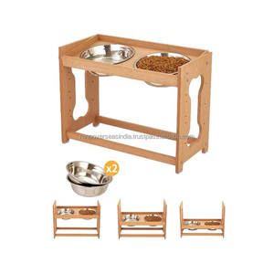 ชามสเตนเลสสำหรับสัตว์เลี้ยงที่สง่างามพร้อมขาตั้งไม้มีให้เลือกหลายแบบในราคาที่เหมาะสม - Product Image 2