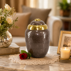 Falah International Keepsake Cremation Urn American Style Unique Space Printed Finish <b>Memorial</b> Ashes Urn Premium Funeral Urns - Product Image 3