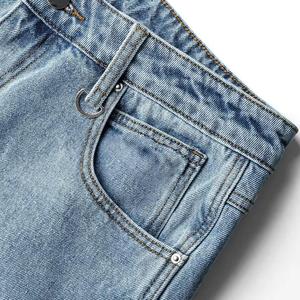 Short en jean léger pour homme, coupe droite mi-haute, séchage rapide, style vintage décontracté, idéal pour l'été, très prisé à prix abordable - Product Image 3