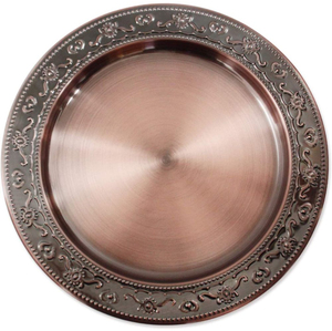 Assiettes de Présentation Classiques en Acier Inoxydable Écologiques, Bordure Argentée Design, Personnalisables pour la Maison et les Dîners de Mariage – Meilleures Ventes - Product Image 5