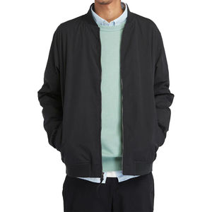Sports Style Black Bomber <b>Jacket</b> Zipper <b>Long</b> Sleeve <b>Men's</b> Anti-UV Windproof Quick Dry 100% Polyester in Best Quality - Product Image 6