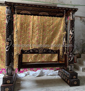 Luxury Modern Teak <b>Wood</b> Carved Indoor <b>Swing</b> Jhula-Durable Customizable Size & Color - Product Image 5