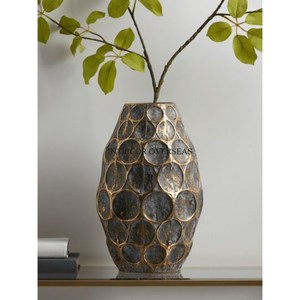 Hig Grade Gold Plated Hot Selling Large Fancy Texture Home And Hotel <b>Table</b> <b>Top</b> Flower Vases Home <b>Decor</b> <b>Wedding</b> <b>Decor</b> Accessory - Product Image 6