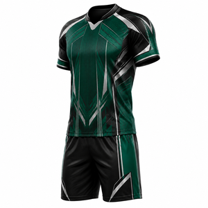 Uniformes de Fútbol Personalizados al por Mayor, Sublimados, 100% Poliéster, Camiseta y Pantalones Cortos para Equipo, Exportador de Verano, OEM, Marca Privada - Product Image 3