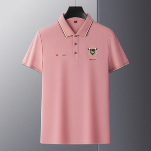 Polo de Alta Gama para Hombre de Secado Rápido, Transpirable, de Poliéster y Algodón, Manga Corta con Patrón Bordado - Product Image 4