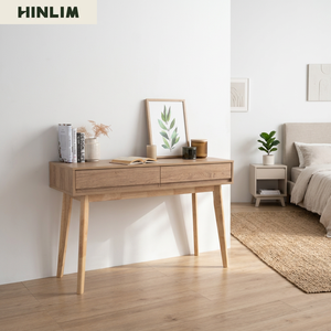 Scandinavian Modern Durable <b>Console</b> <b>Table</b> with <b>Storage</b> Drawer Malaysian Oak Legs Laminated Board Living Room & Office Furniture - Product Image 2