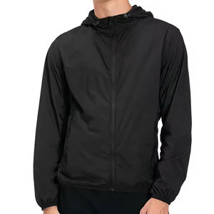 Veste d'extérieur pour homme, résistante à l'eau, séchage rapide, coupe-vent fin, à capuche, respirante, réfléchissante, décontractée - Product Image 1