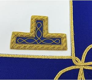 Ensemble complet de tablier et collier maçonniques provinciaux avec gants, écusson et bijou - Product Image 5