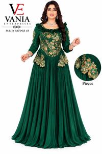 Robe longue africaine Dashiki grande taille pour femme, robe de soirée Ankara, broderie florale, manches longues, tenue de soirée formelle - Product Image 3