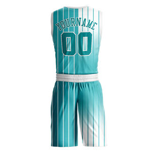 Customizable Plus Size Men's Basketball Uniform <b>Set</b> 100% Cotton Silk Printed Custom Logo Front Multi-Color Team Wear - Product Image 2
