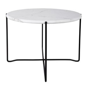 Contemporary Square METAL <b>Coffee</b> <b>Table</b> with Sturdy Black Metal Frame and Dual - Product Image 5