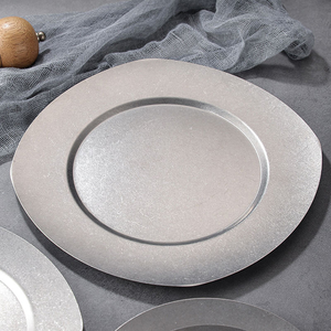 Assiette de table en acier inoxydable de style industriel vintage, pour camping en extérieur, assiettes à aliments occidentaux, plat à os pour restaurant français - Product Image 5