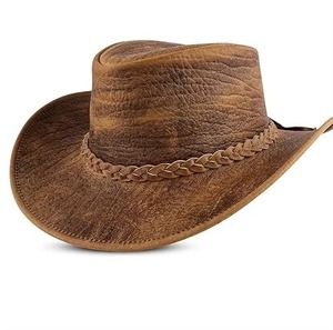Chapeau de soleil décontracté pour adultes, idéal pour l'été, la plage, les activités de plein air et les voyages, chapeau de cowboy en cuir personnalisé, unisexe, séchage rapide, respirant, réglable, quatre tailles - Product Image 1