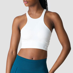 Conjunto Deportivo de Alta Calidad para Verano, Top Corto con Diseño de Sujetador, Sin Mangas, Ajustado al Cuerpo, para Entrenamiento al Aire Libre - Product Image 1