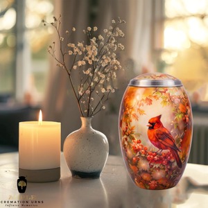 Red <b>Cardinal</b> Bird Cremation Urn for Human Ashes Memorial Adult Funeral Urn 10 inches - Product Image 6
