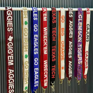 Correas de bolso personalizadas con cuentas, repuesto de asa para bolso de equipo deportivo, cinturón cruzado para el hombro, cinturones de tela tejida con cuentas de semillas - Product Image 1