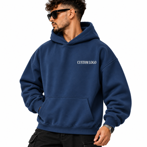 Sweat-shirt Streetwear Homme Oversize à Capuche en Molleton Épais, Épaules Tombantes, Impression Personnalisée au Dos, Prix Usine, Vente en Gros - Product Image 5