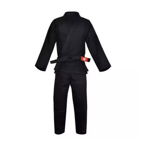 Uniforme Profesional de Artes Marciales Negro, Kimono de BJJ de Color Sólido, Uniforme de Karate Negro Resistente para Adultos - Product Image 1