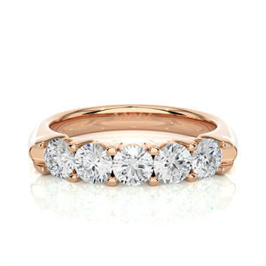 18K Gold <b>Diamond</b> <b>Ring</b> Lab Grown <b>Diamond</b> <b>Ring</b> 1.11 CT Round Cut in 14 Pieces of <b>Diamond</b> Stone for Wholesale Export - Product Image 5