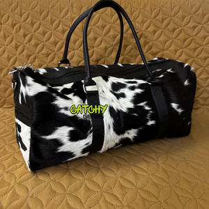 Genuine Leather Duffle Bag with Multiple Pockets Spacious <b>Travel</b> Weekend Bag Durable Gym & Sports <b>Holdall</b> Luggage Bag - Product Image 4