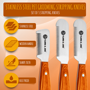 Flamia Essential - Peine Grande de Madera Ecológica con Mango Verde para Perros Terrier, Herramienta Eficaz para el Cuidado de Mascotas - Product Image 2