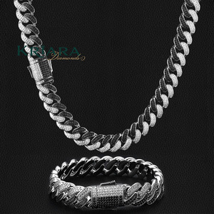 สร้อยคอแบบโซ่ประดับเพชรเลี้ยงในห้องปฏิบัติการ ชุบทอง 14K เงินแท้ S925 สไตล์ฮิปฮอป สำหรับทุกเพศ เหมาะสำหรับงานแต่งงานและสวมใส่ในชีวิตประจำวัน - Product Image 4