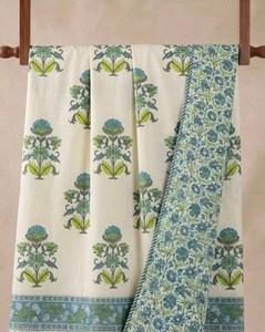 Dohar de Algodón Orgánico de Alta Demanda, Hecho a Mano, Reversible, con Estampado Floral, Compre Directamente del Proveedor a Precio de Fábrica - Product Image 1