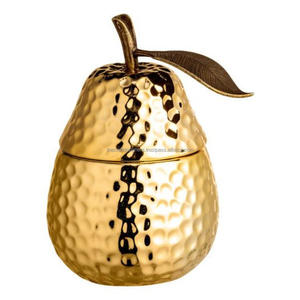 Pot de bougie pomme tendance récipient de cire bol de conception pomme avec couvercle sur le dessus pot de bougie parfumée décorative à prix compétitif - Product Image 2