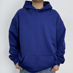 Sweat-shirt personnalisé 500 g/m² en coton épais, coupe oversize, style vintage, pour homme, streetwear, fabricant de vêtements, sweat à capuche en molleton bouclette avec poche - Product Image 4