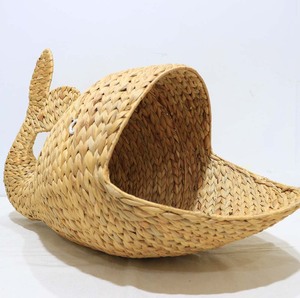 Cesta Multifuncional de Jacinto de Agua Natural Hecha a Mano con Forma de Ballena para Almacenamiento de Juguetes, Ecológica - Product Image 5
