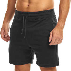 Shorts en molleton pour homme de haute qualité, personnalisables, 100 % coton, pour la gym, le fitness, l'entraînement, le jogging, longueur genou. - Product Image 5