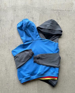 เสื้อฮู้ดดี้โอเวอร์ไซส์ผ้าฝ้ายเฟรนช์เทอร์รี่หนานุ่ม 100% พิมพ์โลโก้ตามสั่ง แบบสามชั้น แฟชั่นใหม่ เสื้อฮู้ดดี้ผู้ชายแบบสวมหัว สามชั้น - Product Image 2
