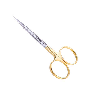 Tijeras Quirúrgicas para Iris, Instrumento de Corte Manual Profesional de Precisión con Mango Dorado, Certificado CE, Reutilizables, de Acero Inoxidable - Product Image 2