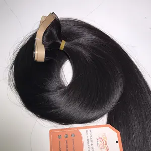 Wholesale 12A Vietnamese Remy Virgin Tape Hair Extensions 100% Cuticle Aligned Raw Tape Ins Extensions Bonus Quotation
