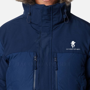 Nouvelle arrivée : parka homme épaisse avec capuche en fourrure amovible, poches fonctionnelles et doublure thermique. - Product Image 3