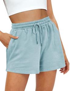 Shorts de survêtement en molleton de coton tendance pour femmes, taille haute, élastiques, de haute qualité - Product Image 3