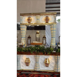 Mostrador de buffet decorativo de acero inoxidable para catering - Product Image 1