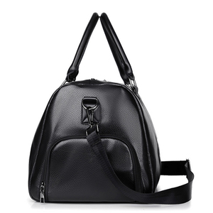 Sac de voyage unisexe en cuir PU avec bandoulière réglable, grande capacité, fermeture éclair pour les voyages - Product Image 2
