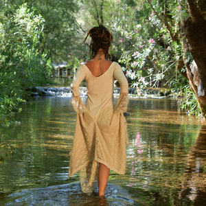 Vestido de Encaje Bohemio para Ceremonia, Vestido Asimétrico de Hada Élfica, Ligero y Fluido, Atuendo de Playa para Festival de Verano - Product Image 2