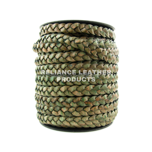 Cordones de cuero trenzado plano rosa fucsia antiguo/Vintage, 3 capas, tamaño personalizado, venta al por mayor, proyectos artesanales DIY, componente para encontrar joyas - Product Image 3