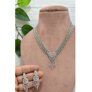 Radiant Premium Quality White Polish Zircon CZ <b>Necklace</b> <b>Set</b> Earrings Wedding Gift Party Wear Trendy <b>Silver</b> Plated Jewelry Women - Product Image 2