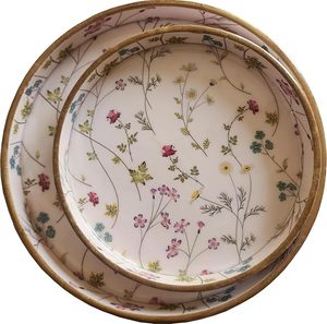 Floral Printed Enamel Tray Custom Logo Enamel Tray Heavy Duty Enamel Food Tray - Product Image 5