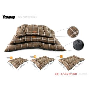 Yommy Checkered Dog <b>Bed</b> Set S M L Pet <b>Cushion</b> Plaid Design - Product Image 3