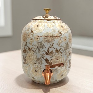 เครื่องจ่ายน้ำลายดอกไม้ดีไซน์เนอร์จากผู้ส่งออกอินเดียไปยังต่างประเทศ ทองแดงบริสุทธิ์ที่ได้รับการรับรอง - Product Image 1