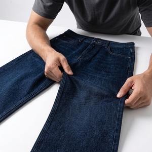 Pantalones Vaqueros Azules de Mezclilla para Hombre al por Mayor, Ajustados, de Moda Casual, Estilo Vintage Lavado, Ropa Urbana Informal, Jeans al por Mayor - Product Image 4