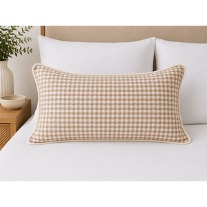 100% Cotton Yarn Dyed Gingham Cushion Cover | Decorative Check Throw <b>Pillow</b> Cover for <b>Sofa</b>, Bed - Product Image 3