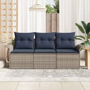 ชุดสวนหวายโพลี 3 ชิ้น สีเทาและสีกรมท่า พร้อมชุดโซฟาเบาะแบบแมนนวล - Product Image 3